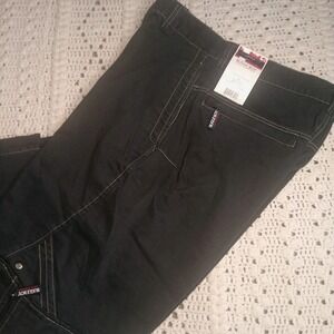 Vtg NWT 90s Y2K Bugle Boy Cargo Pants Mens 32x32 Parachute Baggy Skater Blk NOS